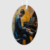 Piano Player - Peinture à l'huile (devant)