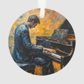 Piano Player - Peinture à l'huile (dos)