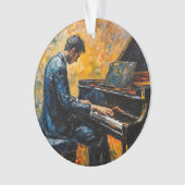 Piano Player - Peinture à l'huile (devant)