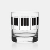 Piano Player Personalised Whisky Glas (Achterkant)