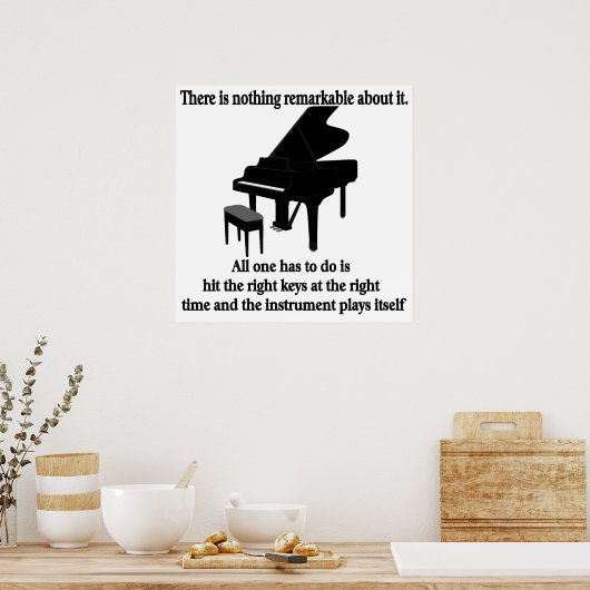 Piano Player Poster Pianiste (Cuisine)