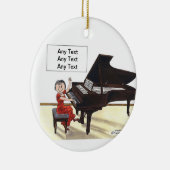 Piano Player - Vrouw Keramisch Ornament (Rechts)