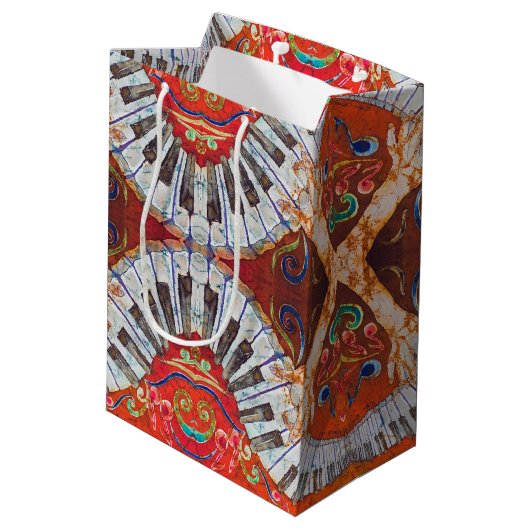 Piano R4 Custom Gift Bag - Medium, Matte Medium Cadeauzakje (Achterkant Gekanteld)