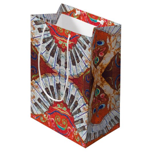 Piano R4 Custom Gift Bag - Medium, Matte Medium Cadeauzakje (Voorkant Gekanteld)