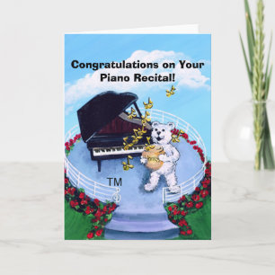 Piano Recital Card for Piano Studenti - Customized Kaart