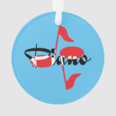 Piano Red Notes Ornament (achterkant)