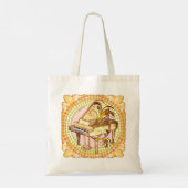 Piano Ritme boodschappentas Tote Bag (Achterkant)