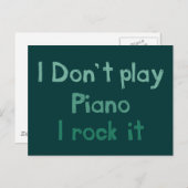 Piano Rock It Briefkaart (Voorkant / Achterkant)