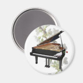 Piano-Romantic Music- Magnet Magneet (Voorkant / Achterkant)
