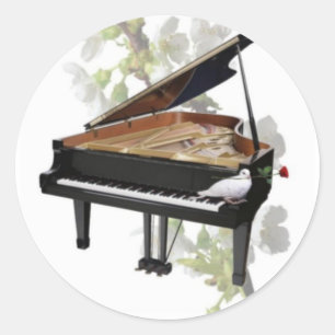 Piano-Romantic Music- Sticker