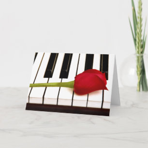Piano & roos III Feestdagen Kaart