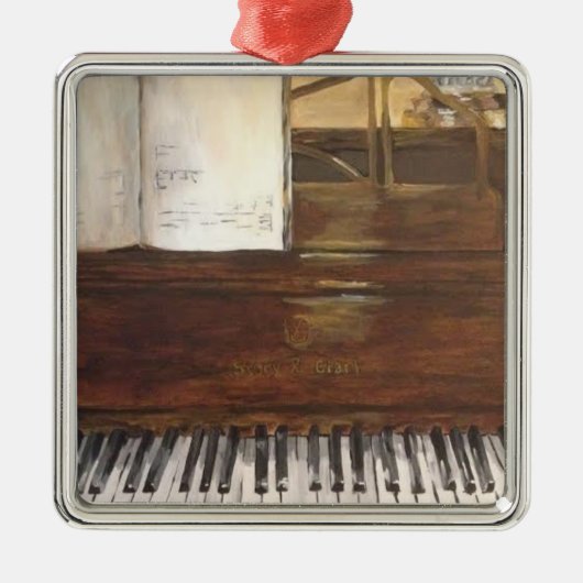 Piano Schilderen Kerstmis Ornament (Voorkant)
