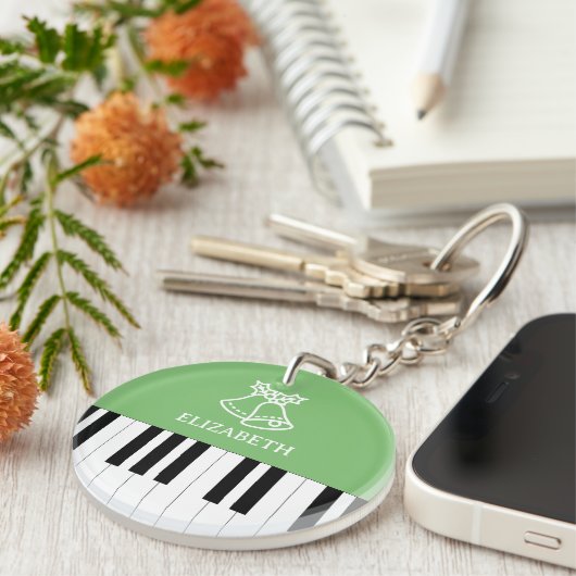 Piano Sleutel Beste Piano Leraar Ever Kerstmis Gro Sleutelhanger (Voorkant Rechts)