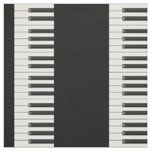 Piano Sleutels in Kleinschalige op Zwart Stof