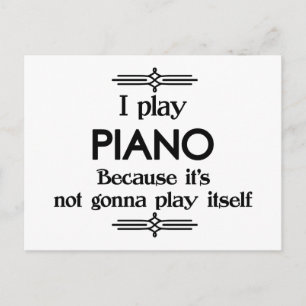 Piano - Speel zelf Funny Deco Music Briefkaart
