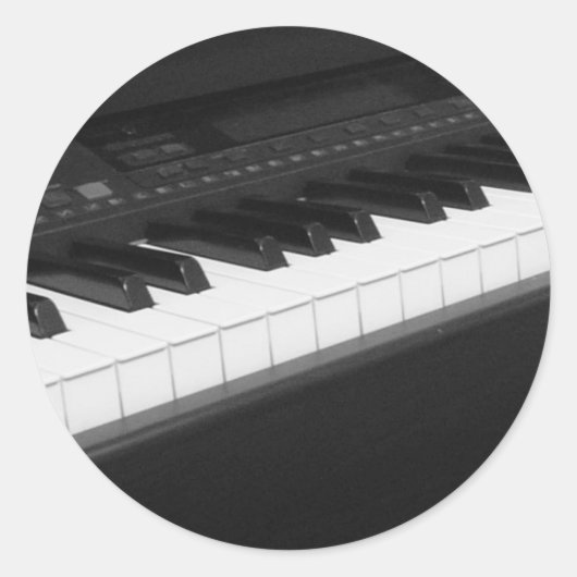 Piano-Sticker Ronde Sticker (Voorkant)