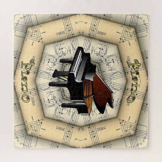 Piano ~ Strange Musical Design ~ Unique ~ Legpuzzel (Horizontaal)