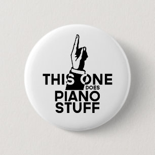 Piano Stuff - Funny Piano Music Ronde Button 5,7 Cm