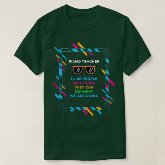 PIANO-TEACHER (2) T-SHIRT (Design voorkant)