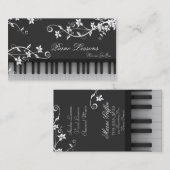 Piano Teacher Lessons Visitekaartje Floral Swirl (Voorkant / Achterkant)