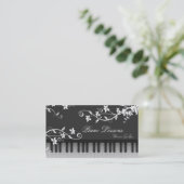 Piano Teacher Lessons Visitekaartje Floral Swirl (Staand voorkant)