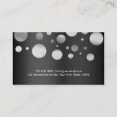 Piano Teacher Modern Silver Polka Dots Visitekaartje (Achterkant)