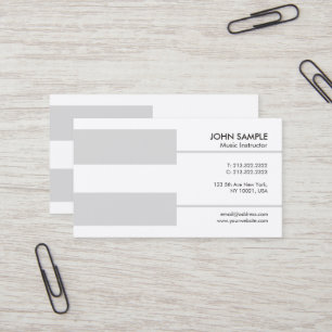 Piano Teacher Music Lessons Instruction Luxe Visitekaartje