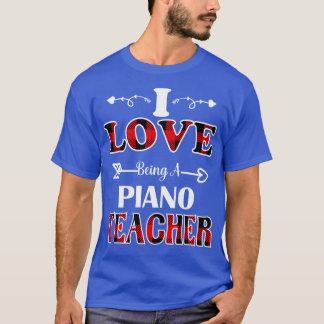 Piano Teacher pianist Valentijnsdag T-shirt