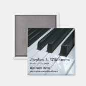 Piano Teacher Promotional Magnet Magneet (Voorkant / Achterkant)