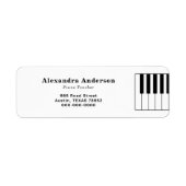 Piano Teacher Return Address Label (Voorkant)