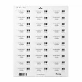 Piano Teacher Return Address Label (Full Sheet)