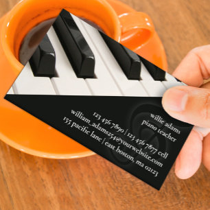 Piano Teacher Visitekaartje