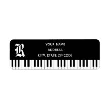 Piano Toetsen Retouradreslabel