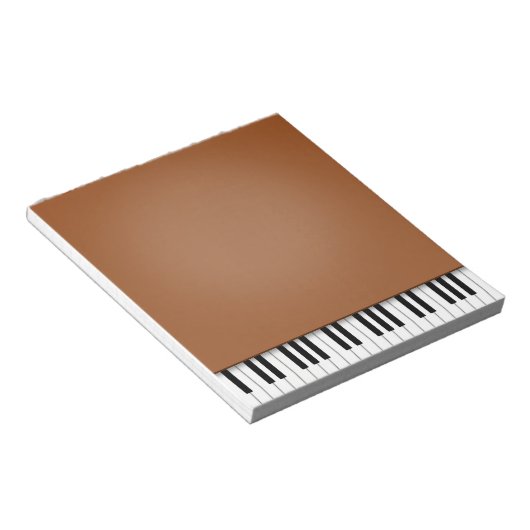Piano-toetsenbord Fun Brown 5,5x6-muziek Notitieblok (Schuin)