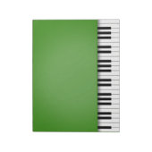 Piano-toetsenbord Fun Green 8,5x11-muziek Notitieblok (Gedraaid)