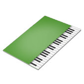 Piano-toetsenbord Fun Green 8,5x11-muziek Notitieblok (Schuin)