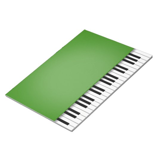 Piano-toetsenbord Fun Green 8,5x11-muziek Notitieblok (Schuin)