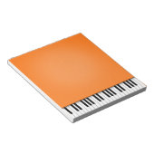 Piano-toetsenbord Fun Oranje 5,5x6-muziek Notitieblok (Schuin)