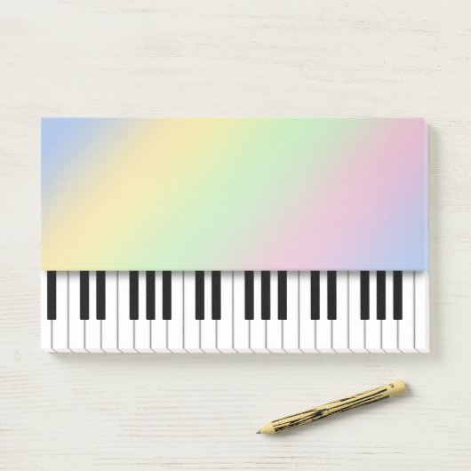 Piano-toetsenbord Fun Rainbow-muziek Post-it® Notes (Op bureau)