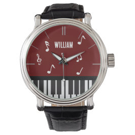 Piano Toetsenbord Gepersonaliseerde muzikant Horloge