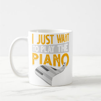 Piano Toetsenbord Klassieke Muziek Pianist Musicus Koffiemok