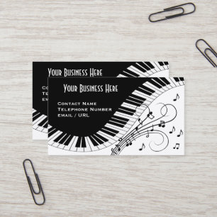Piano Toetsenbord Muziek Ontwerp Visitekaartje