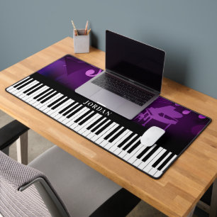 Piano Toetsenbord Muziek Paarse Magenta Gepersonal Bureaumat