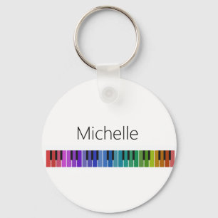 Piano Toetsenbord & Muzieknoten Sleutelhanger
