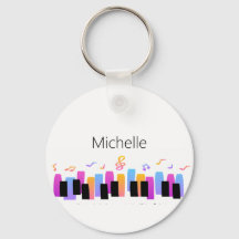 Piano Toetsenbord & Muzieknoten Sleutelhanger