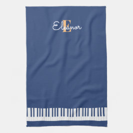 Piano Toetsenbord Sleutels Muziekinstrument Monogr Theedoek