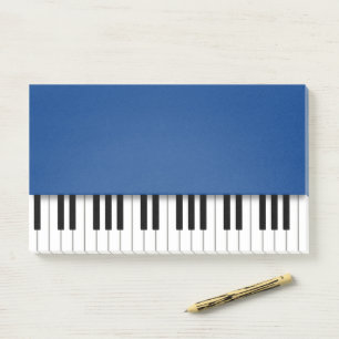 Piano-toetsenbord voor blauwe muziek post-it® notes