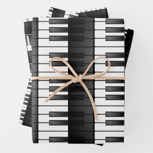 Piano Toetsenbord Wrapping Papier Flat Sheet Set Inpakpapier Vel (In situ)