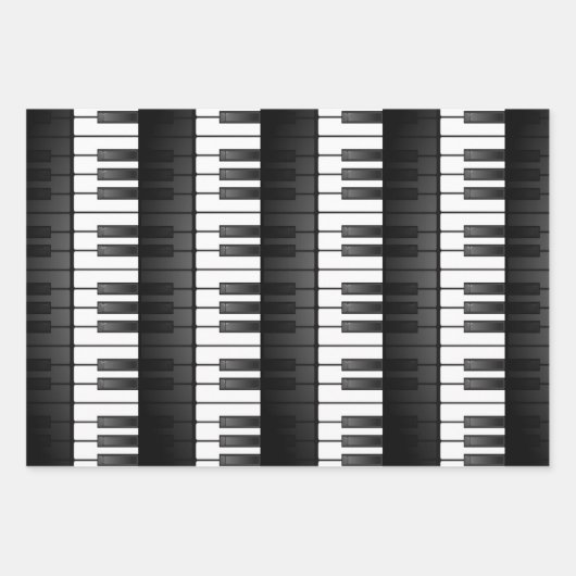 Piano Toetsenbord Wrapping Papier Flat Sheet Set Inpakpapier Vel (Voorkant)