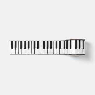 Piano-toetsenbord zwart en wit lint